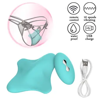 Невидим безжично дистанционно управление вибратор 10 степени на носене стимулатор на клитора бикини вибрираща яйце секс играчки за жени