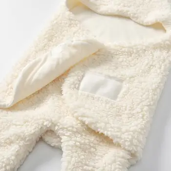 Детски супер мека есен и зима плюшени пеленание дете карикатура на вълна агнешко месо детско одеало одеяло бебешко одеяло опаковка