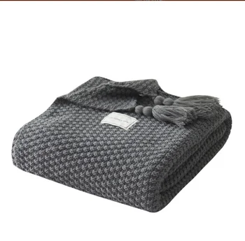 170 * 130 см буци вязаное одеяло пискюл разтегателен диван хвърлят одеяла скандинавски Шал одеяло покривки плетени деца детски одеала