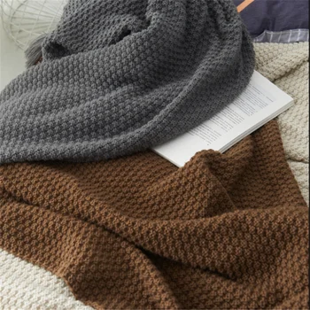 170 * 130 см буци вязаное одеяло пискюл разтегателен диван хвърлят одеяла скандинавски Шал одеяло покривки плетени деца детски одеала