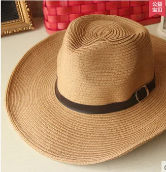 Нови Мъже, Жени слънцезащитен крем Западна ковбойская шапка модни широка периферия фетровая шапка Джаз шапка за Sunbonnet Summer Sun Beach Hat AW7588