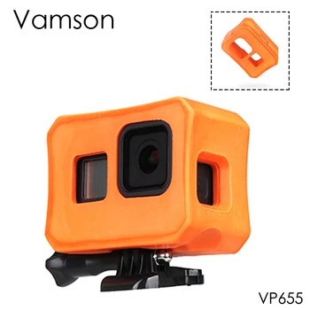 Vamson защитен ръкав плаващ рамка оранжево за GoPro Hero 8 Float аксесоари поплавък плавателност капачка защитна рамка VP655