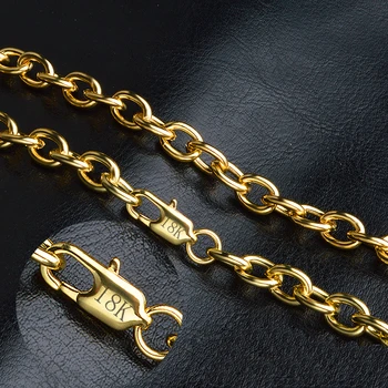 Aimarry 925 сребро, злато 8 мм, 20 инча кръг верига Огърлица за жени, мъже юбилей, сватбени подаръци, модни аксесоари