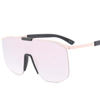 Щит големи слънчеви очила на Жените и мъжете модни очила старинни площада без рамки слънчеви очила с UV400 размер на ретро мъжки слънчеви очила NX