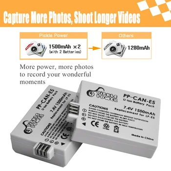 LP-E5 LPE5 LP E5 Camera Battery + LED на Alevtina USB Charger за Canon EOS 1000D 500D 450D Kiss X3 X2 F EOS Rebel XS Бунтовник Rebel T1i.