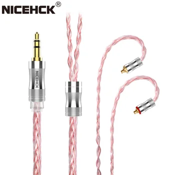 NiceHCK C8s-2 Смяна на слушалки кабел 8 жило сребърно покритие мед 3.5 мм / 2.5 мм / 4.4 мм MMCX / NX7 / QDC / 0.78 2Pin за ZAX ASX VX CA16