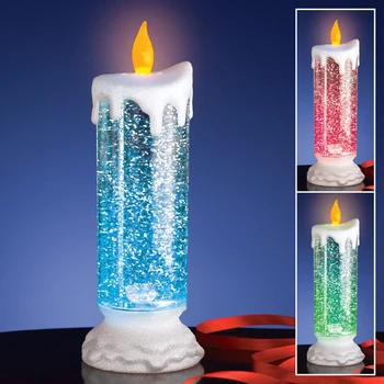 Акумулаторна цветна електронна led водоустойчива свещ с блясък промяна на цвета на led водна свещи HKS99