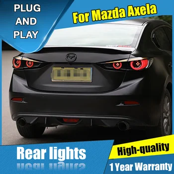 2 елемента оформление на автомобила за Mazda 3 Axela седан задните светлини-2019 за Axela всички led задни светлини+мигач+спирачка+обратните led светлина