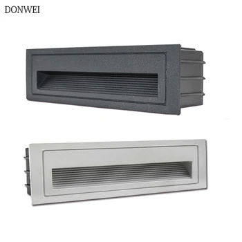 DONWEI 4W открит led светлина стъпки IP65 алуминий вграден лестничный ъглова лампа водоустойчив-вградени стенен лестничный лампа Footlight