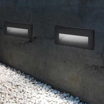 DONWEI 4W открит led светлина стъпки IP65 алуминий вграден лестничный ъглова лампа водоустойчив-вградени стенен лестничный лампа Footlight