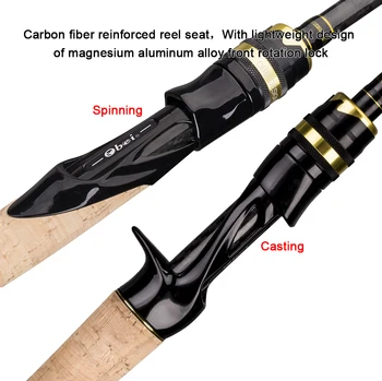 Obei Casting Spinning Fishing Rod 2.1 2.4 m M/MH Travel Street Баит 2tips Fast Род Vara De Pesca 13-39g Fishing Rod