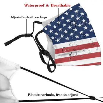 Американският флаг на САЩ еднократна маска с филтър пылезащитная маска-защитно покритие респиратор устата муфель