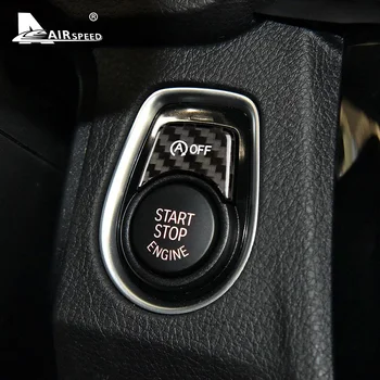 Скорост на въздуха за BMW F30 F31 F32 F33 аксесоари от въглеродни влакна стикер вътрешната тапицерия на автомобила бутон за запалване стартиране на двигателя ключ устройства