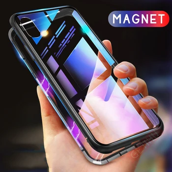 Магнитен Стъклен Калъф За Samsung Galaxy A51 A71 A70 A50 A31 S20 Ultra Note 10 Lite S8 S9 Plus S10e A30 A20s A01 A11 A10s Седалките