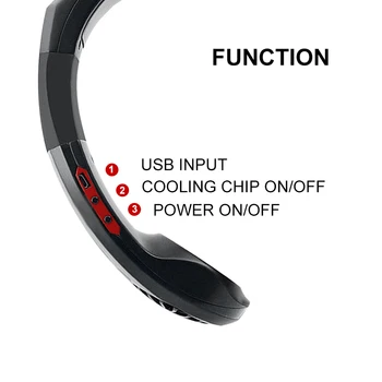 Вентилатор, охлаждане на шията Hands Free Mini Portable Adjustable Sport Neck Band Dual Semiconductor Чип Cooling Fan