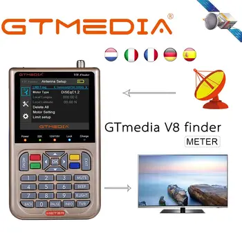 GT / / MEDIA / Freesat V8 Finder Meter DVB-S2/S2X Digital Satellite Finder High Definition Sat Finder Satellite Meter Satfinder 1080P