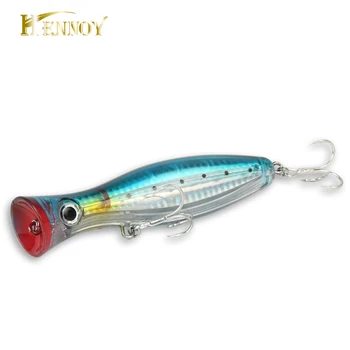 Hennoy 1 бр Big Popper риболовна стръв 12 см 43 г isca изкуствена стръв риболовни примамки 3D очите стръв
