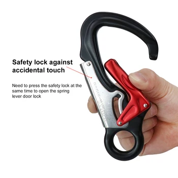 35KN Auto Locking Клип Professional Rock Climbing Carabiner Lock Safety Buckle Outdoor Safety Защита Carabiner Equipment
