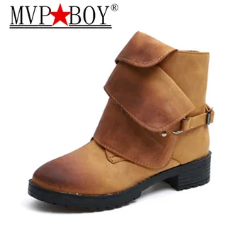 MVP Boy нов кръг чорап ключалката ботуши за жени ботильоны токчета мода зима есен Ежедневни обувки плюс размер 35-43 черно жълто