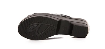 GKTINOO 2020 летни обувки на платформа Bling клинове токчета, сандали естествена кожа марля, дишащи дамски чехли голям размер 35-42