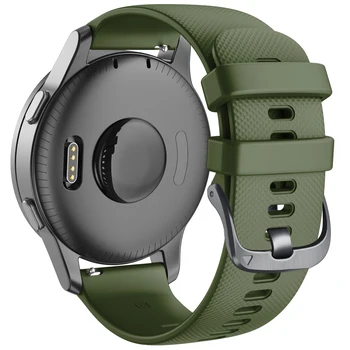 Спорт Мек силиконов маншет за vivomove 3 HR Forerunner 645 245 смяна на смарт часовници на Garmin Vivoactive 4 Gear S3 band