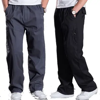 Мъжки панталони есен-зима дебели плюс размер панталони панталони панталони-карго мъжки ежедневни памук директен еластична талия jogger спортни панталони