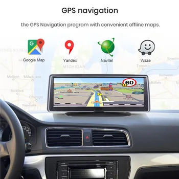 Maiyue звезда с 8-инчов ADAS 4G Android арматурното табло на автомобила камери DVR GPS навигация 1080P двойна леща WiFi за нощно виждане на автомобила видеорекордер