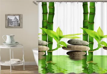 Природата гора душ завеса водоустойчив екран баня дървета, пейзаж завеси полиестерен плат вана вътрешни щори 180X200CM