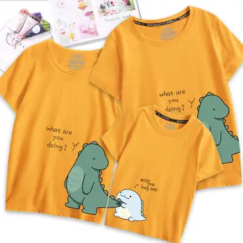 VIDMID семейството съответните пижами двойка моделиране майка на дъщеря, с къс ръкав, ризи, Детски ризи родител-дете е набор от P130