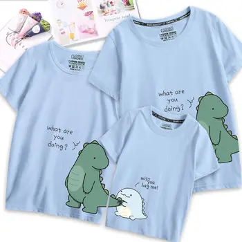 VIDMID семейството съответните пижами двойка моделиране майка на дъщеря, с къс ръкав, ризи, Детски ризи родител-дете е набор от P130