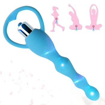 Анален вибратор от секс играчки за жени, анални мъниста вибратор гей еротични играчки масаж на простатата гладък Силиконов анален накрайник възрастни продукти