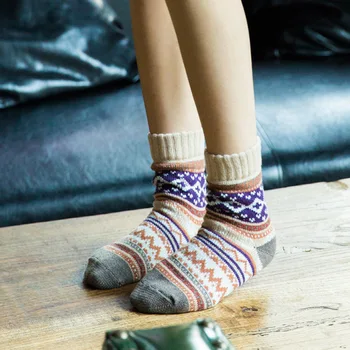 5 двойка/чанта супер качество есен и зима сгъстено топли вълнени дамски чорапи, модни дамски чорапи