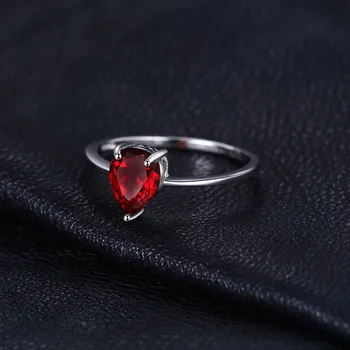 JewelryPalace автентичен нар пръстен пасианс 925 стерлинги сребърни пръстени за жени годежен пръстен от сребро 925 скъпоценни камъни бижута
