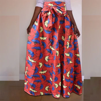2020 News Afican Dresses for Women Dahsiki Floral Print Басейн African Дрехи Plus Size Vestidos Fashion Long Skirts Clothing