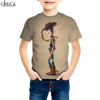 Филмът тениски момче момиче 3D печат на класическата карикатура на Шерифа Уди форки детски тениски млади ежедневните детски блузи