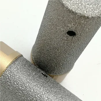 Shdiatool 2 бр. с Диаметър 25 мм, резба M14 вакуумно запояване Diamond пръст бита за плочки, гранит, мрамор бормашина настолна фреза бита