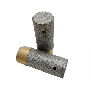 Shdiatool 2 бр. с Диаметър 25 мм, резба M14 вакуумно запояване Diamond пръст бита за плочки, гранит, мрамор бормашина настолна фреза бита