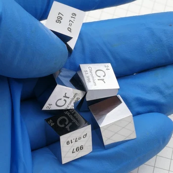 10 мм, куб метал химически проби елементи от Менделеевата таблица физически дисплеи Периодичната таблица на куб колекция бижута подаръци