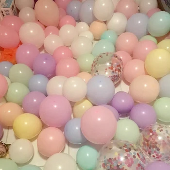 Тестени изделия балони балони пастел партия гумени топки венец цветни рожден ден украса за дома сватбени декорации