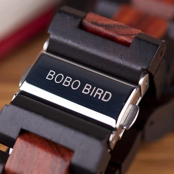 Relogio Masculino BOBO BIRD механични часовници за мъже с дървени ръчен часовник автоматично индивидуално име безплатно за татко дървена кутия за подарък
