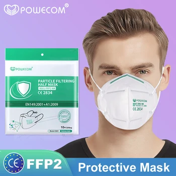 Powecom Fpp2 маска CE ФПЧ2. 5 защитно FFP2Mask Ffp2 множество кърпа за прах маска 95% сигурност хигиенична Маска Ffpp2 филтър