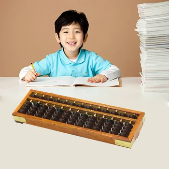 Дървената рамка е класически древен калкулатор abacus Соробан пластмасова играчка от мъниста развива по математика на детето abacus интелект