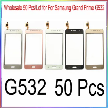 Търговия на едро с 50 бр./лот за Samsung G530 G532 сензорен екран дигитайзер, стъклен панел