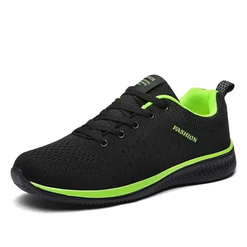 Новата мрежа мъжки Ежедневни обувки дантела Мъжки обувки за лятото лесен дишаща маратонки, Тенис Feminino Zapatos черно uj89