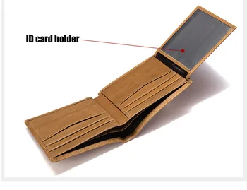 Luufan RFID Портфейл портфейл от естествена кожа на жените и мъжете джоб за карти Trifold портфейл коровья кожа прост мъжки портфейл с няколко притежатели на карти