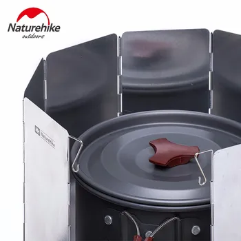 Naturhike Ultralight Открит Къмпинг Печки 8 Плочи Сгъваема Печка Готварска Печка На Газ Ветроупорен Екрани Алуминиево Предното Стъкло