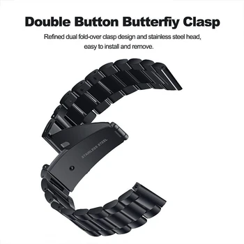 Каишки от неръждаема стомана за Samsung Galaxy Watch Active2 2 40 мм 44 мм смарт гривна ленти за Galaxy Watch 46 мм/Gear S3 22 мм 20 мм