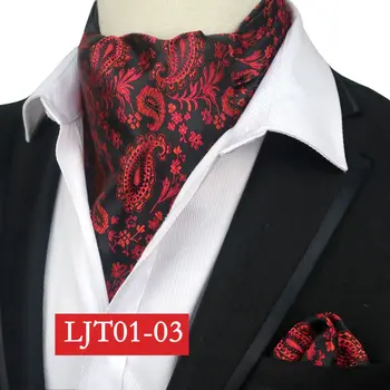 YISHLINE мъжки луксозен Коприна Аскотский вратовръзка вратовръзка, шалче, определени цветя Пейсли джобен квадратен костюм, определени за сватбени партита