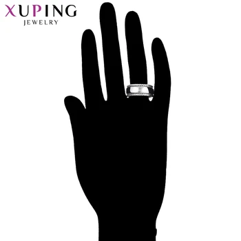 11.11-добрите Сделки Xuping кръгли пръстени за мъже европейски стил, мода бижута от неръждаема стомана булката на младоженеца модни подаръци 15888