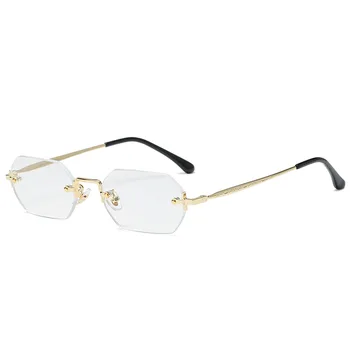 Мода Без Рамки Слънчеви Очила На Жените И Мъжете Малки Рамка Винтидж Слънчеви Очила Мъжете Луксозната Марка Дизайнерски Слънчеви Очила Ретро Нюанси Очила